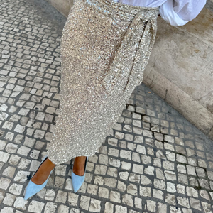 Never Fully Dressed Sequin Maxi Wrap Jaspre Skirt